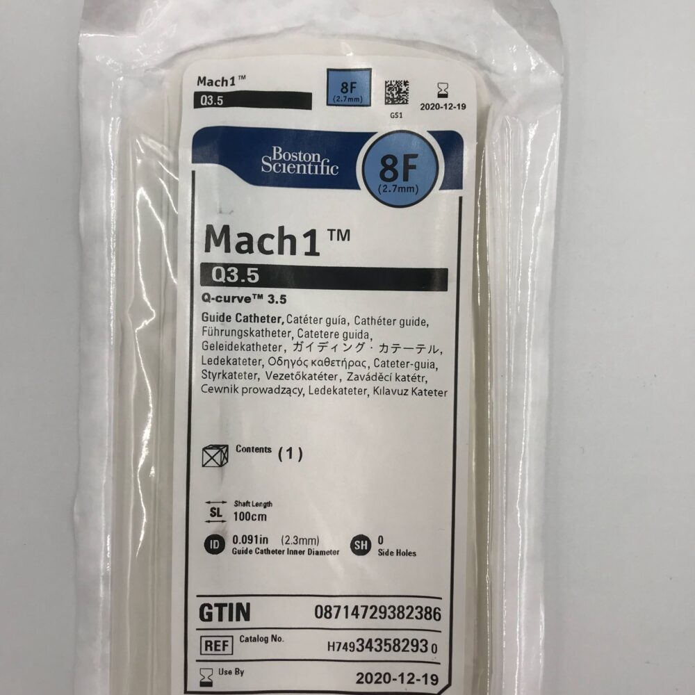 Boston Scientific 34358293 Mach1 Q3.5 QCurve 3.5 Guide Catheter, 8F (x