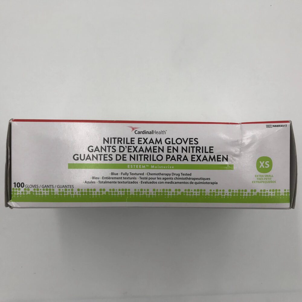 CARDINAL HEALTH N88RX01T Nitrile Exam Gloves ESTEEM Moisturize XS (100