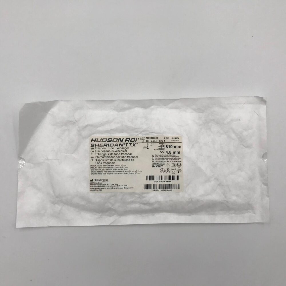 TELEFLEX 524004 Hudson RCI Tracheal Tube Exchanger, Med size 6mm8.5mm