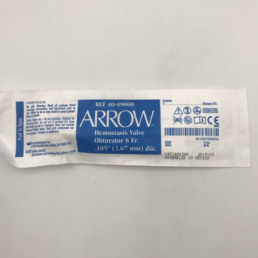 Arrow AO09000 Hemostasis Valve Obturator 8Fr. .105″(2.67mm) dia. (X