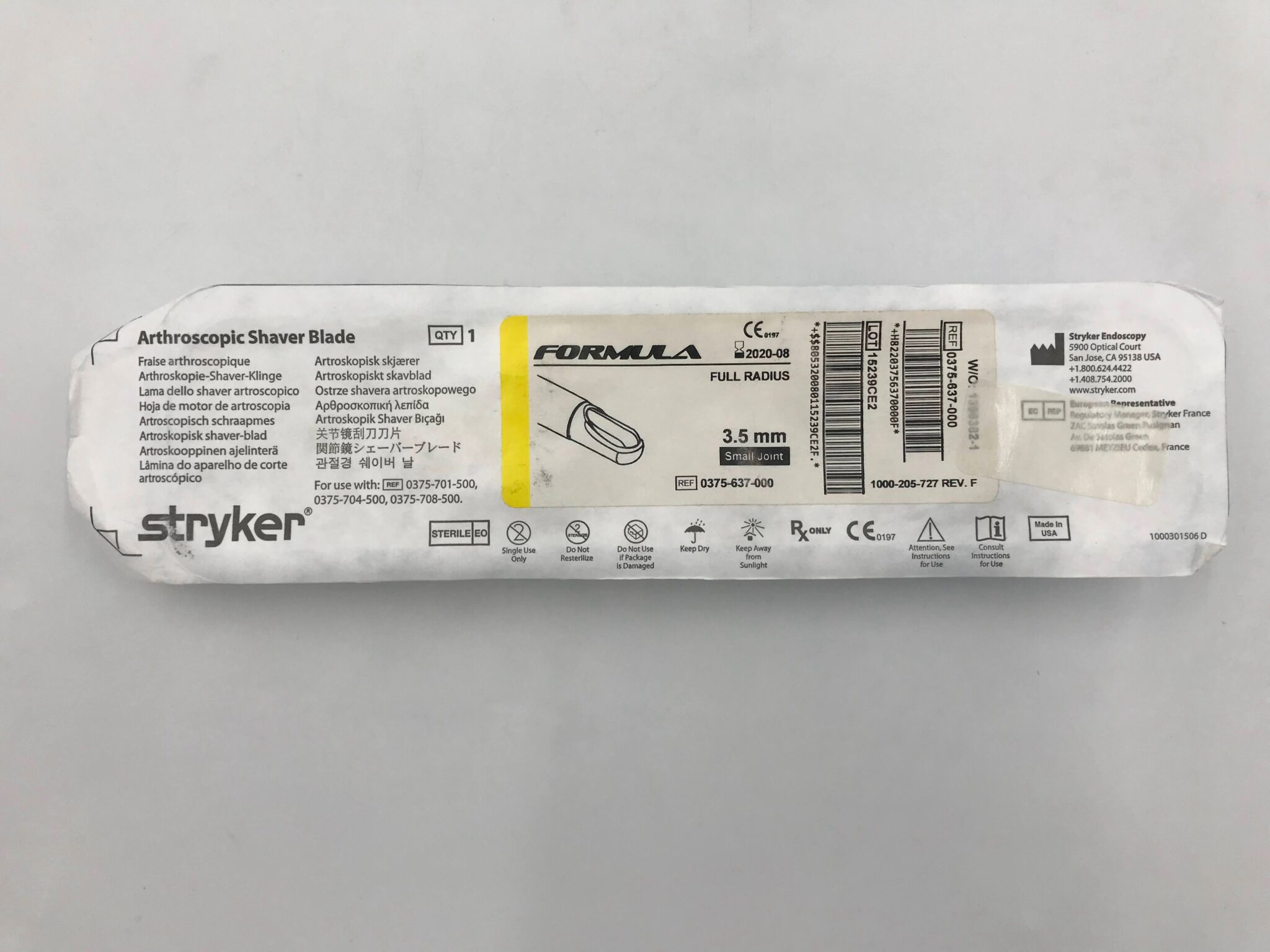 STRYKER 0375637000 Disposable Arthroscopic Shave Blade, Small Joint 3