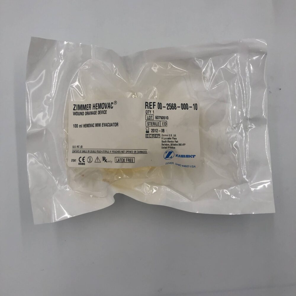 ZIMMER 00256800010 Hemovac 100ml Mini Evacuator, Wound Drainage