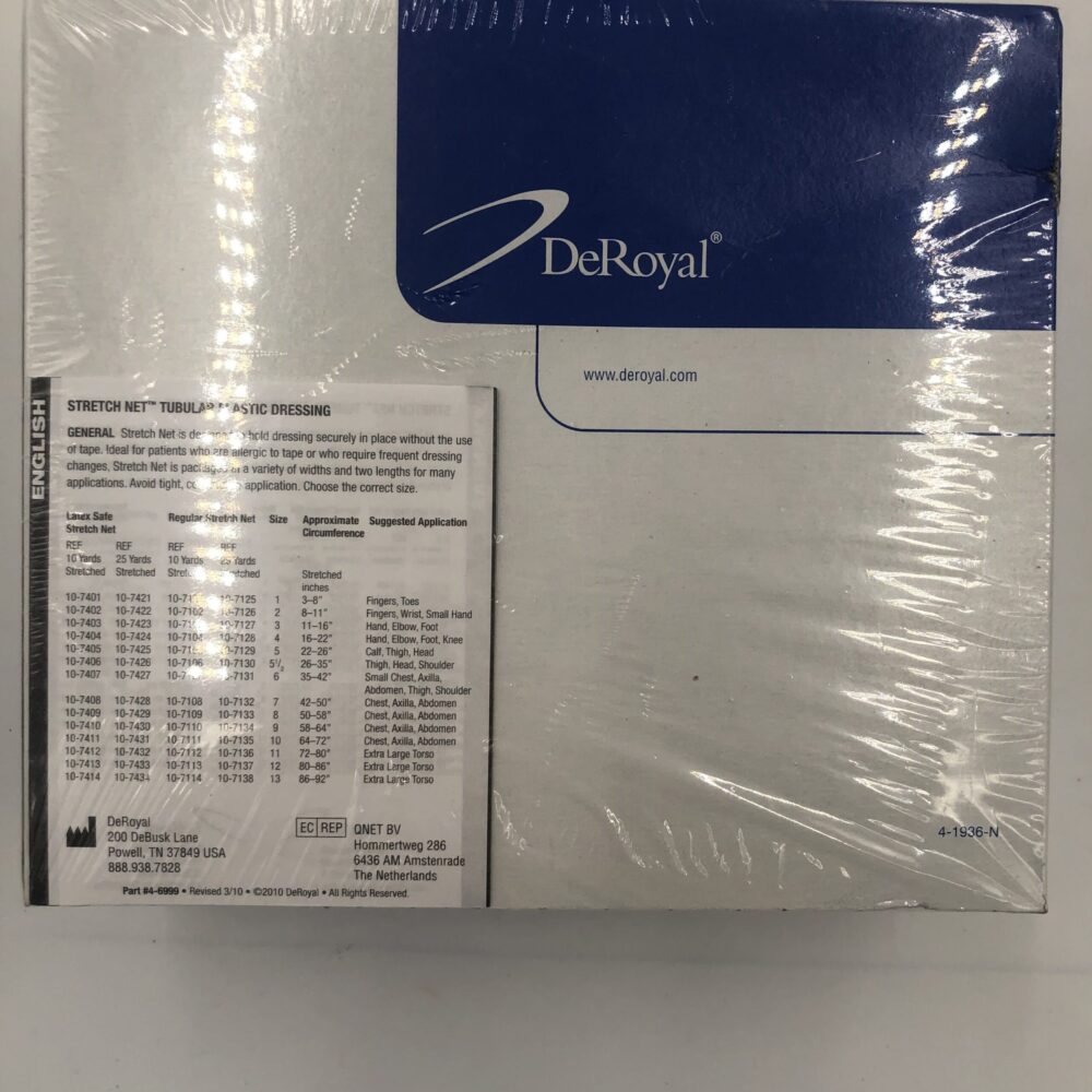 DeRoyal 107132 Stretch Net Tubular Elastic Dressing Size 7 GB TECH USA