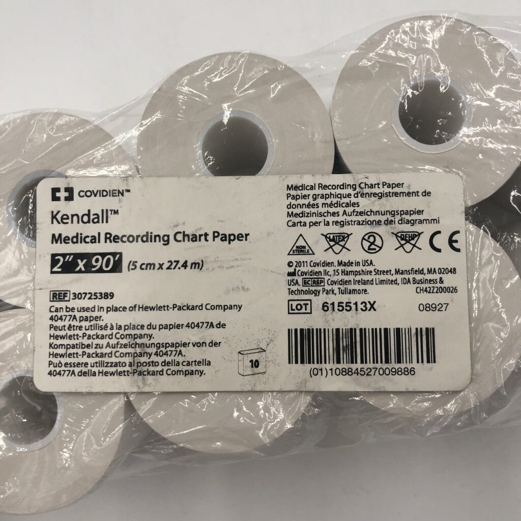COVIDIEN 30725389 Kendall Medical Recording Chart Paper 5cm x 27.4m (10