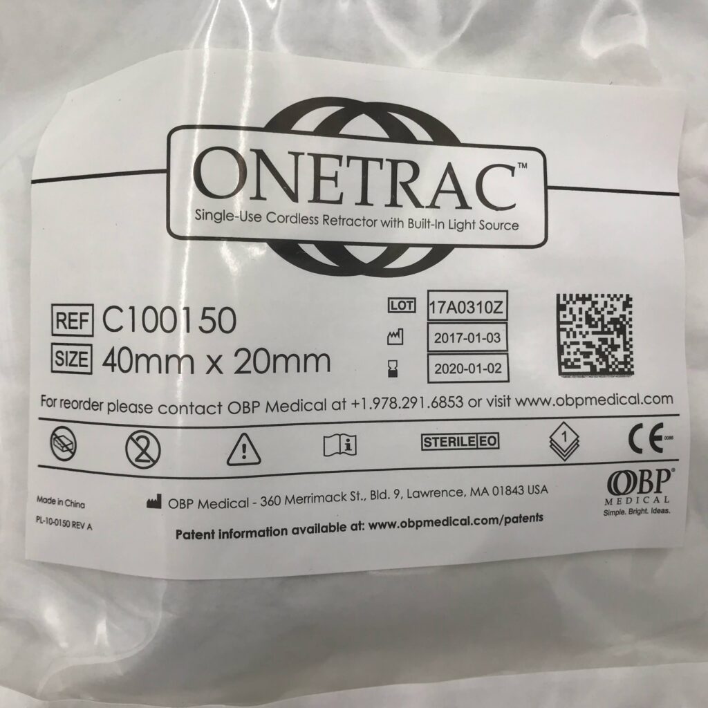 OBP Medical C100150 SingleUse Cordless Retractor w/ BuiltIn