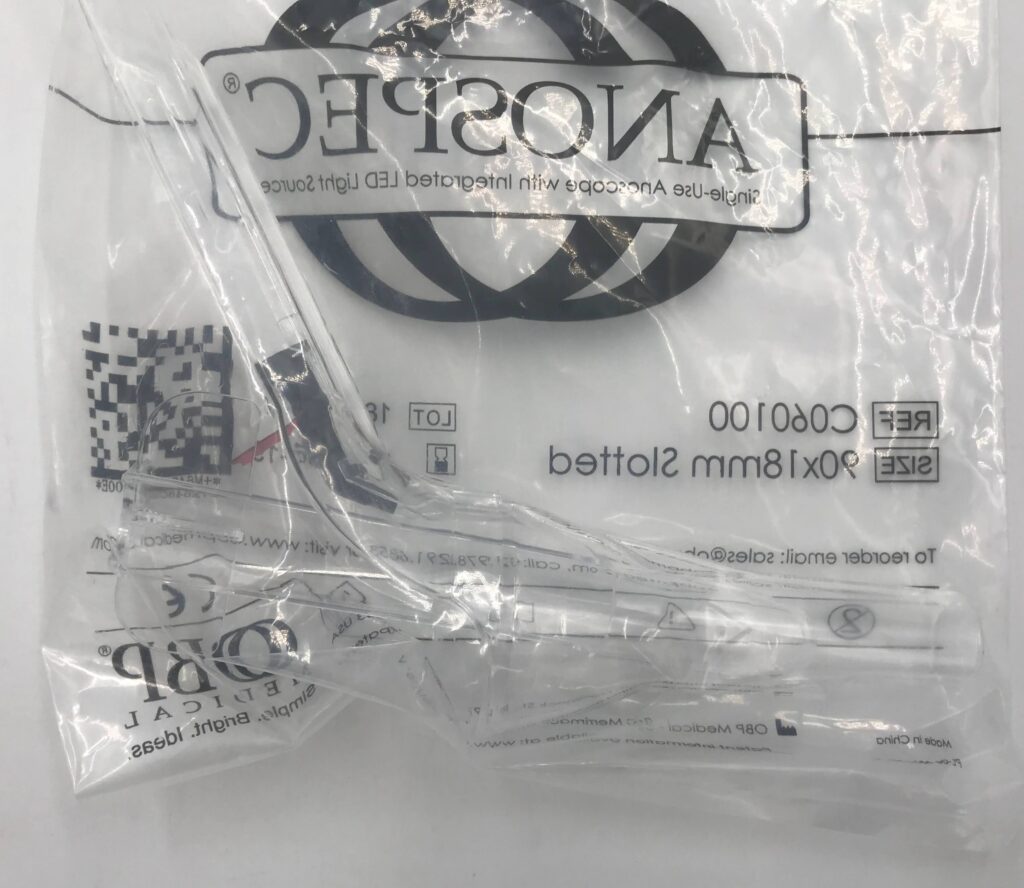 OBP Medical C060100 Anospec Single Use Anoscope w/ Integrated LED Light