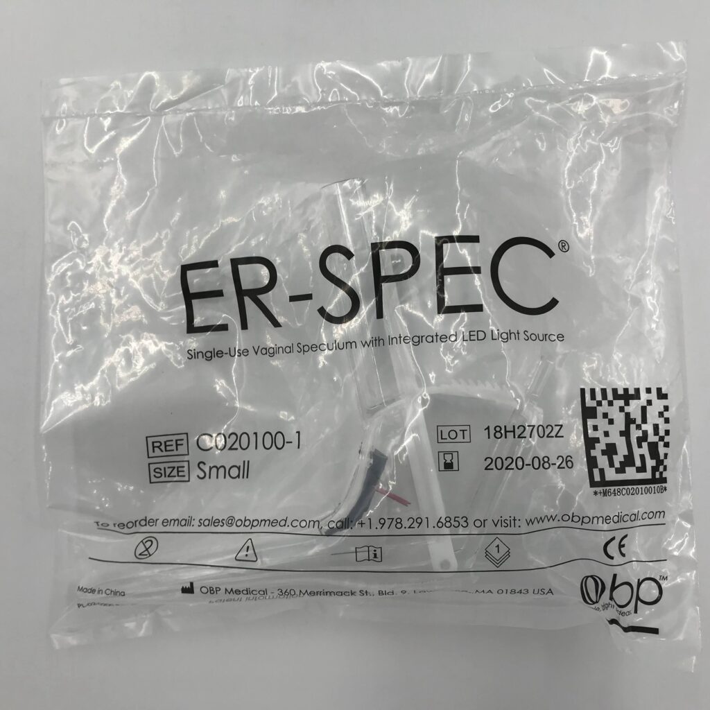 OBP Medical C0201001 ERSPEC SingleUse Vaginal Speculum w/ Integrated