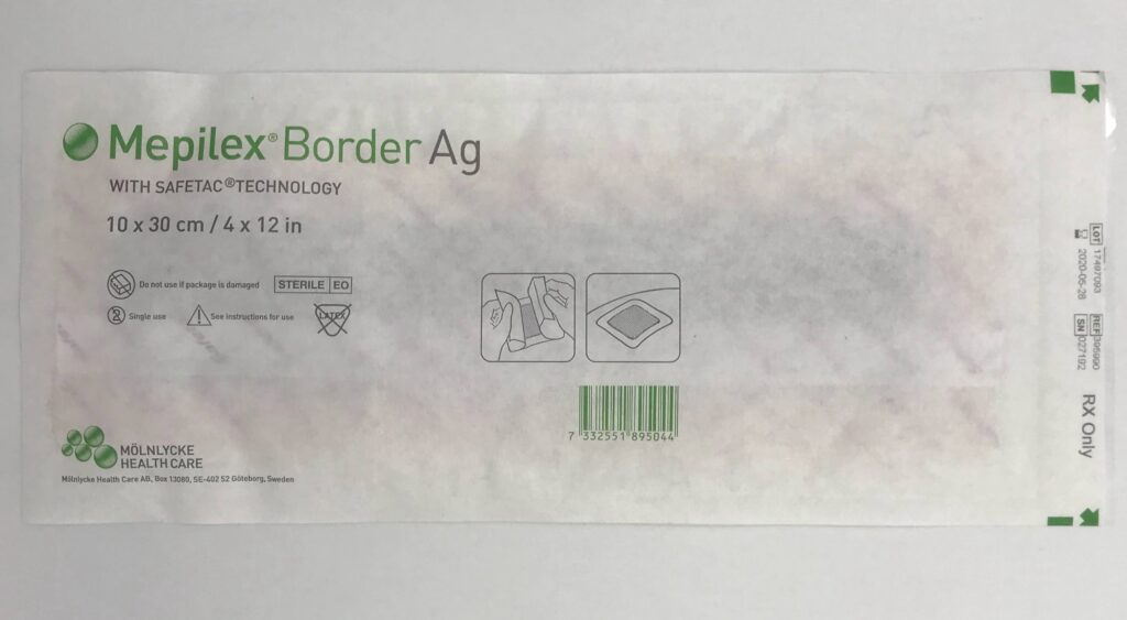 Molnlycke 395990 Mepilex SelfAdherent Antimicrobial Soft Silicone Foam