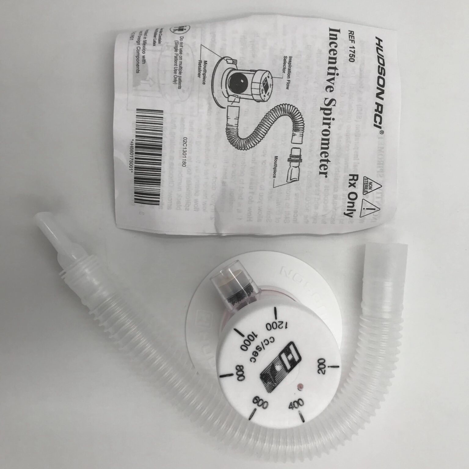 TeleFlex 1750 Hudson RCI Incentive Spirometer GB TECH USA