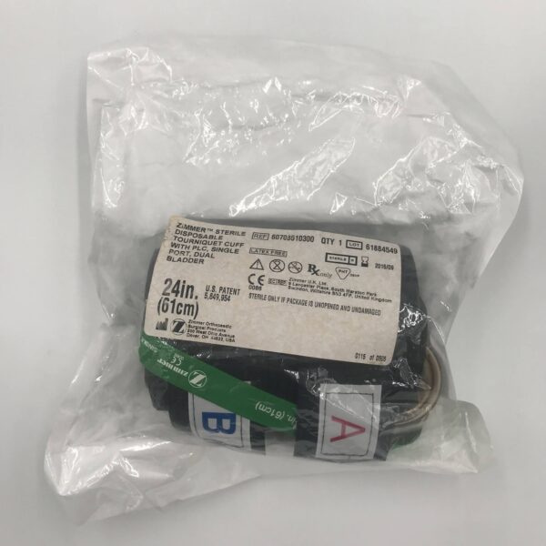ZIMMER 60708510300 Disposable Tourniquet Cuff w/ PLC, Single Port, Dual