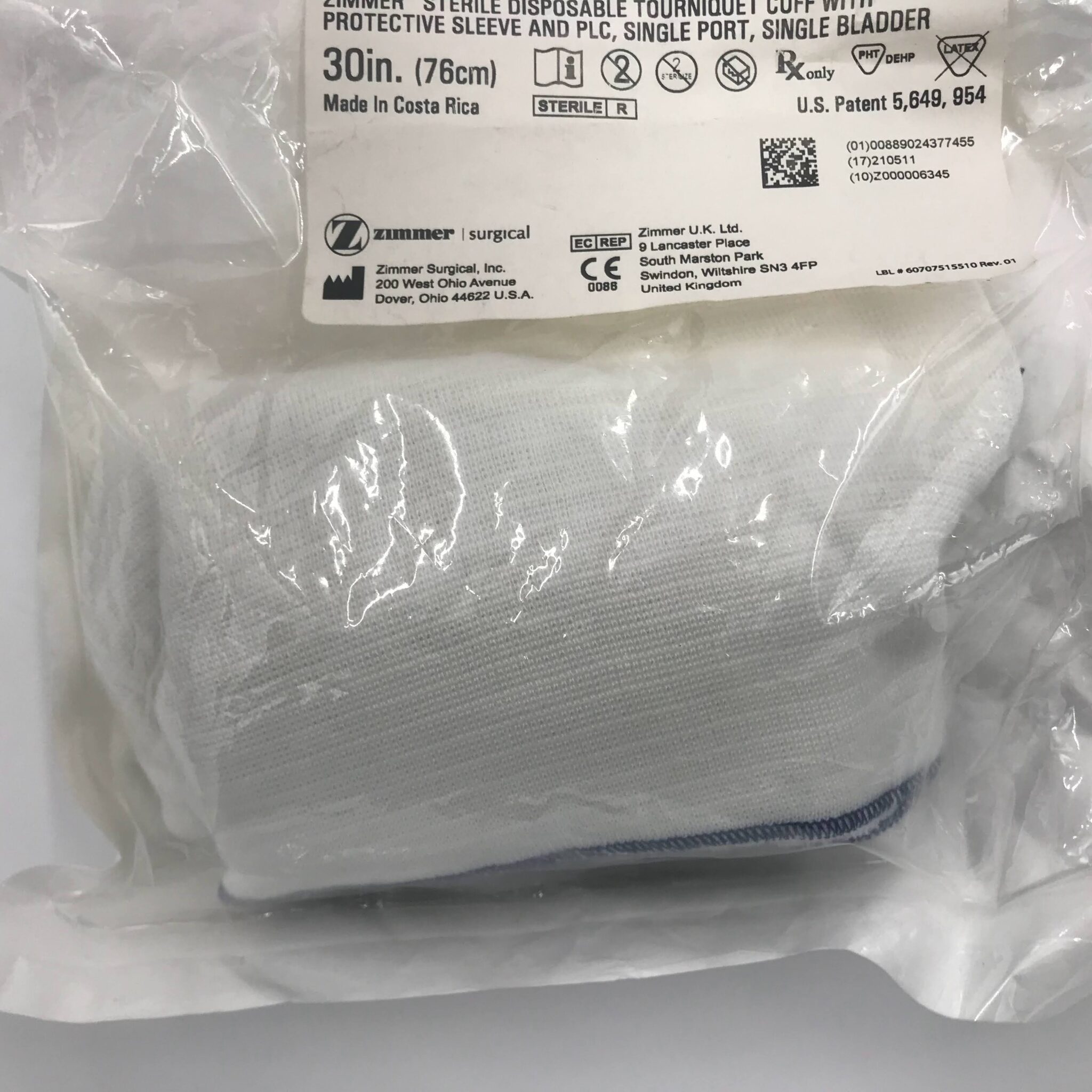 Zimmer 60707515500 Sterile Disposable Tourniquet Cuff w/ Protective