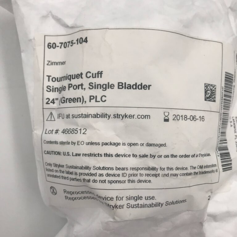 Zimmer 607075104 Tourniquet Cuff Single Port, Single Bladder 24