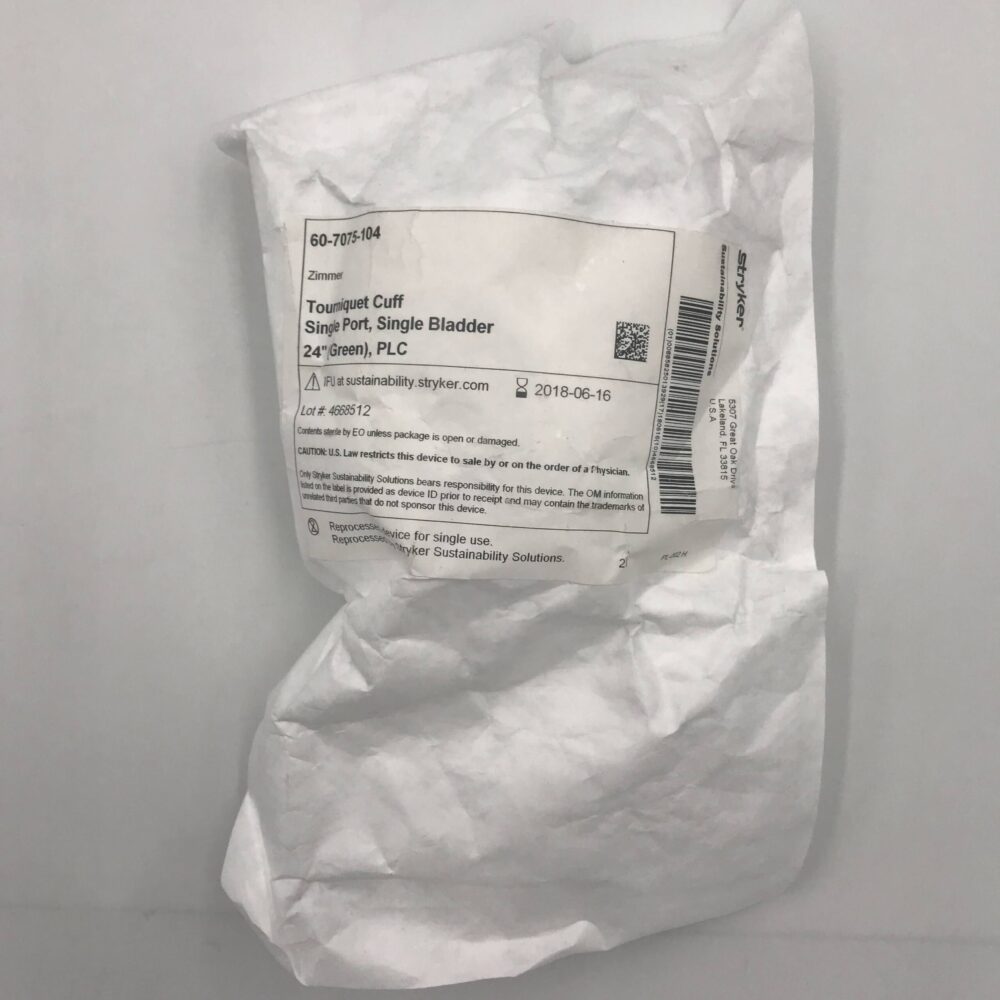 Zimmer 607075104 Tourniquet Cuff Single Port, Single Bladder 24
