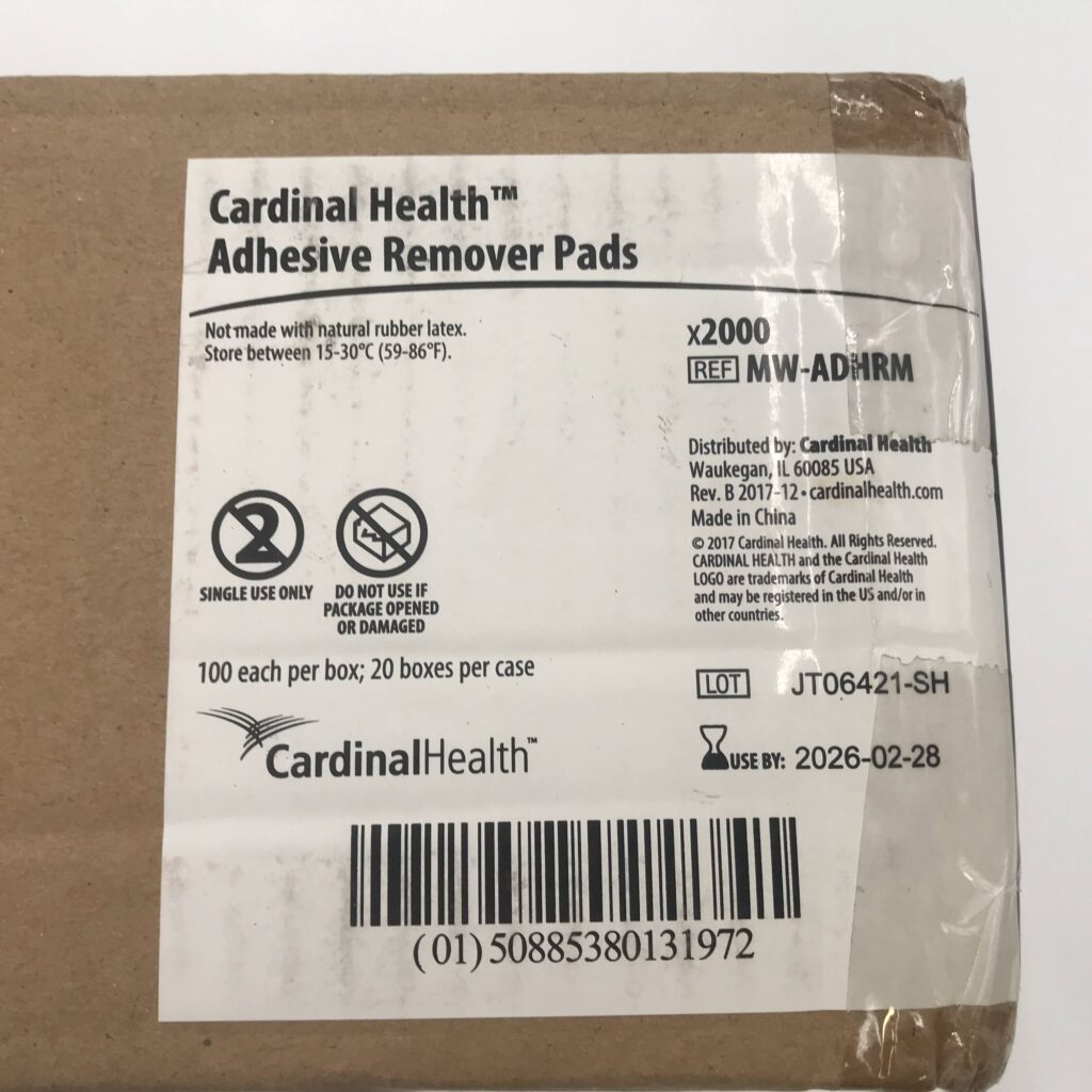Cardinal Health MWADHRM Adhesive Remover Pads (100/Box) (20 Boxes/Case
