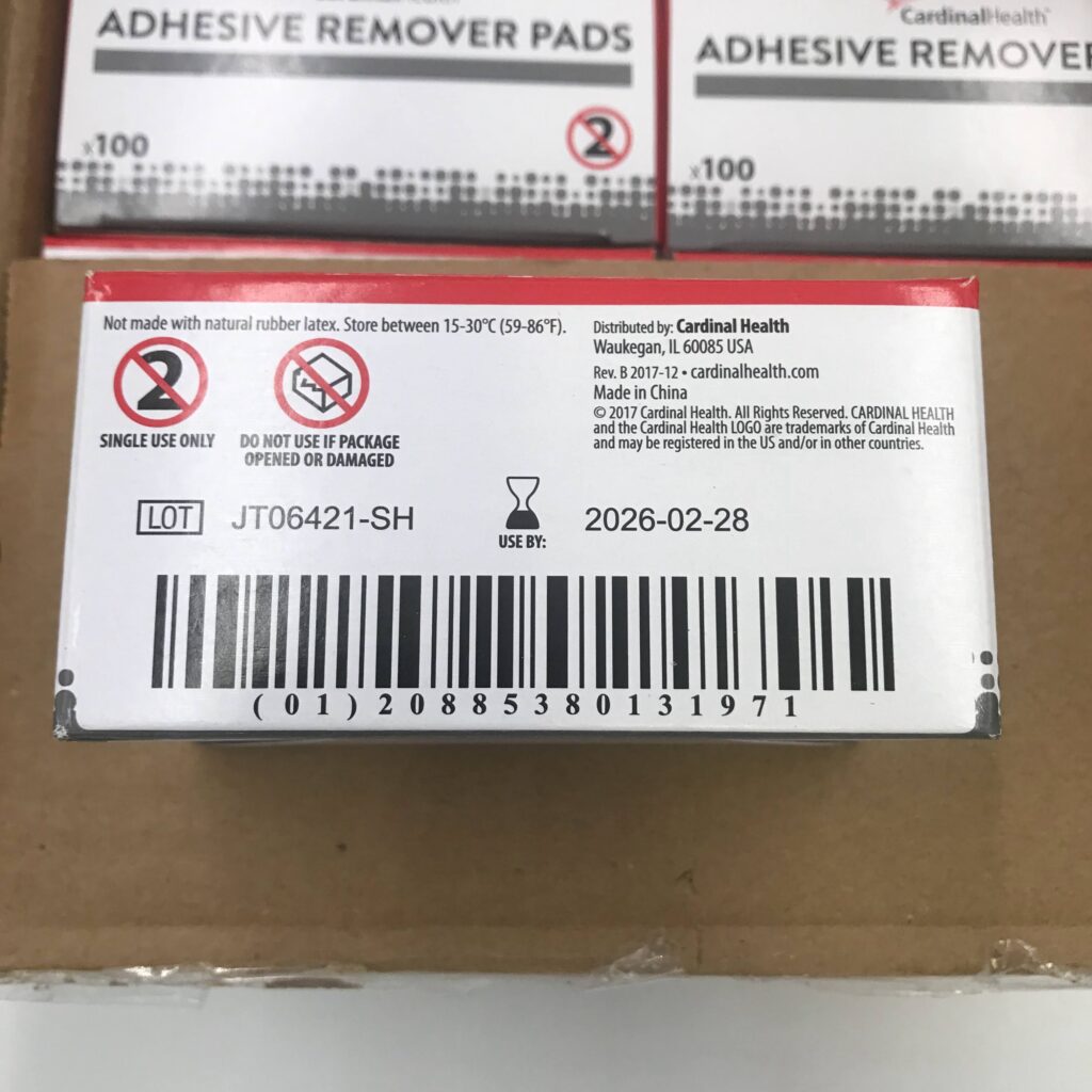 Cardinal Health MWADHRM Adhesive Remover Pads (100/Box) (20 Boxes/Case