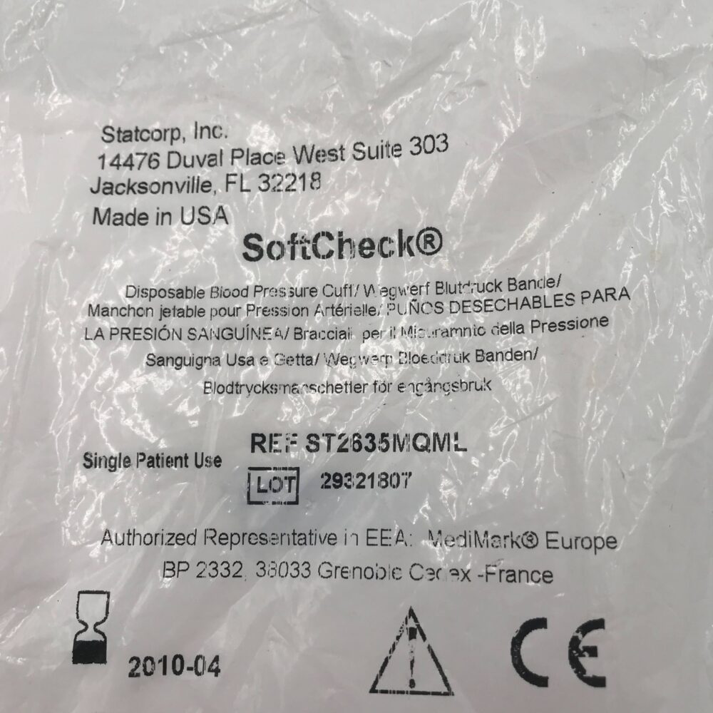 Spacelabs Healthcare ST1826HP-20 BP Cuff, SoftCheck Fabric, 1T