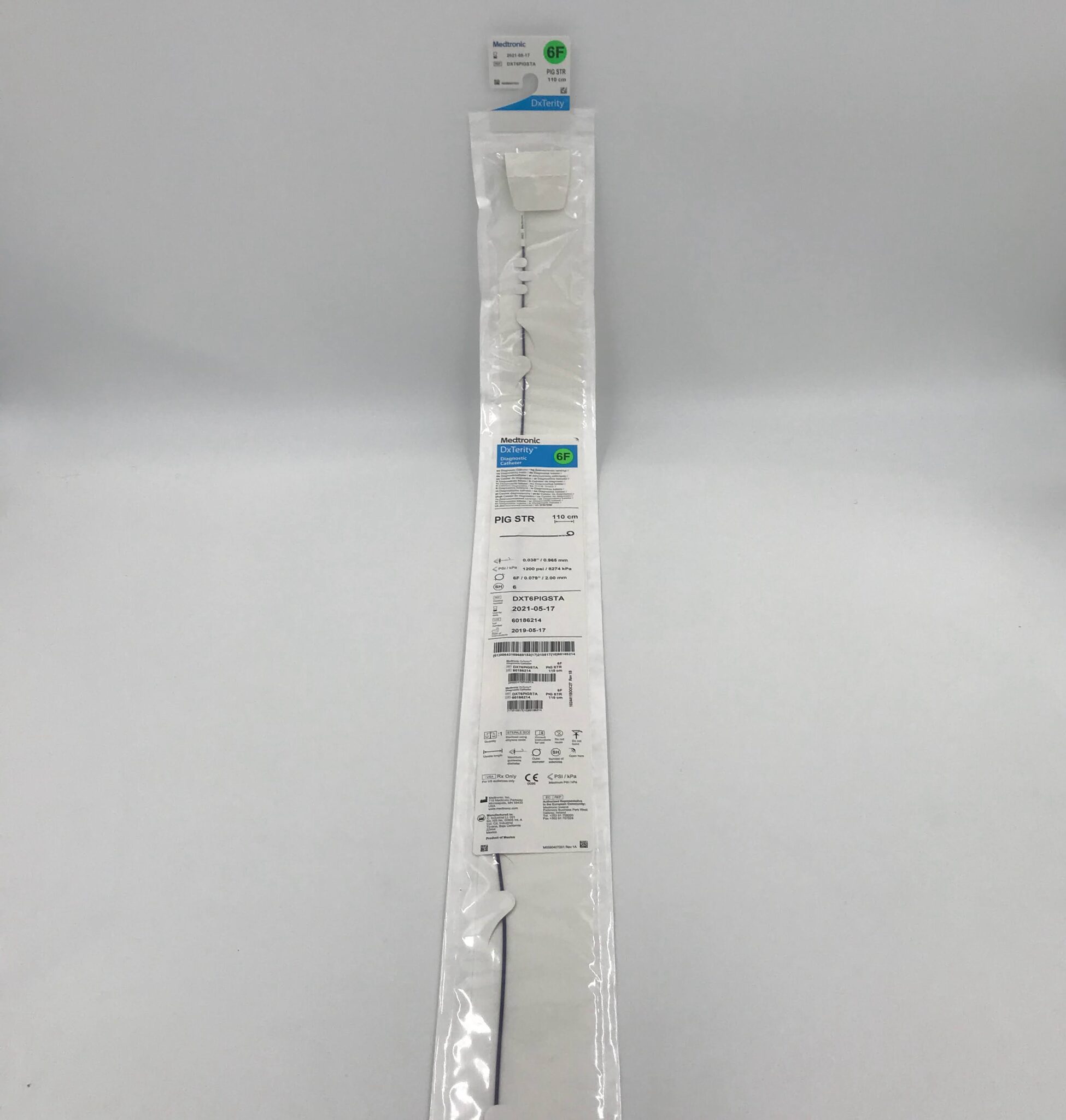 Medtronic DXT6PIGSTA DxTerity Diagnostic Catheter PIG STR 6F 110cm (X ...