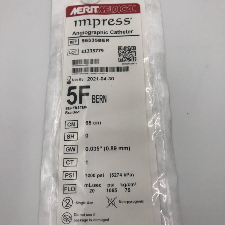Merit Medical 56535BER Impress Angiographic Catheter 5F 65cm BERN