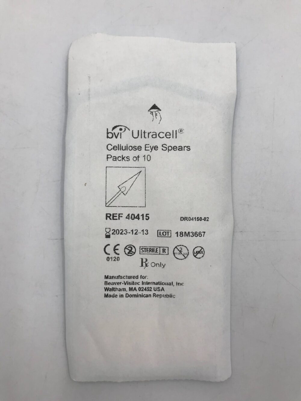 BVI 40415 Ultracell Cellulose Eye Spears (10/Pkg) GB TECH USA