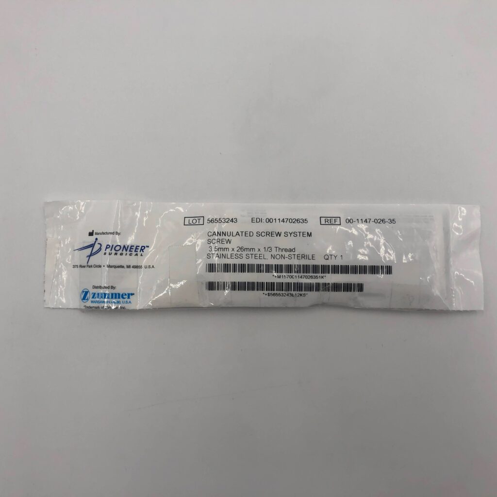 ZIMMER 00114709070 Pioneer Surgical Cannulated Screw System 7.0mm x