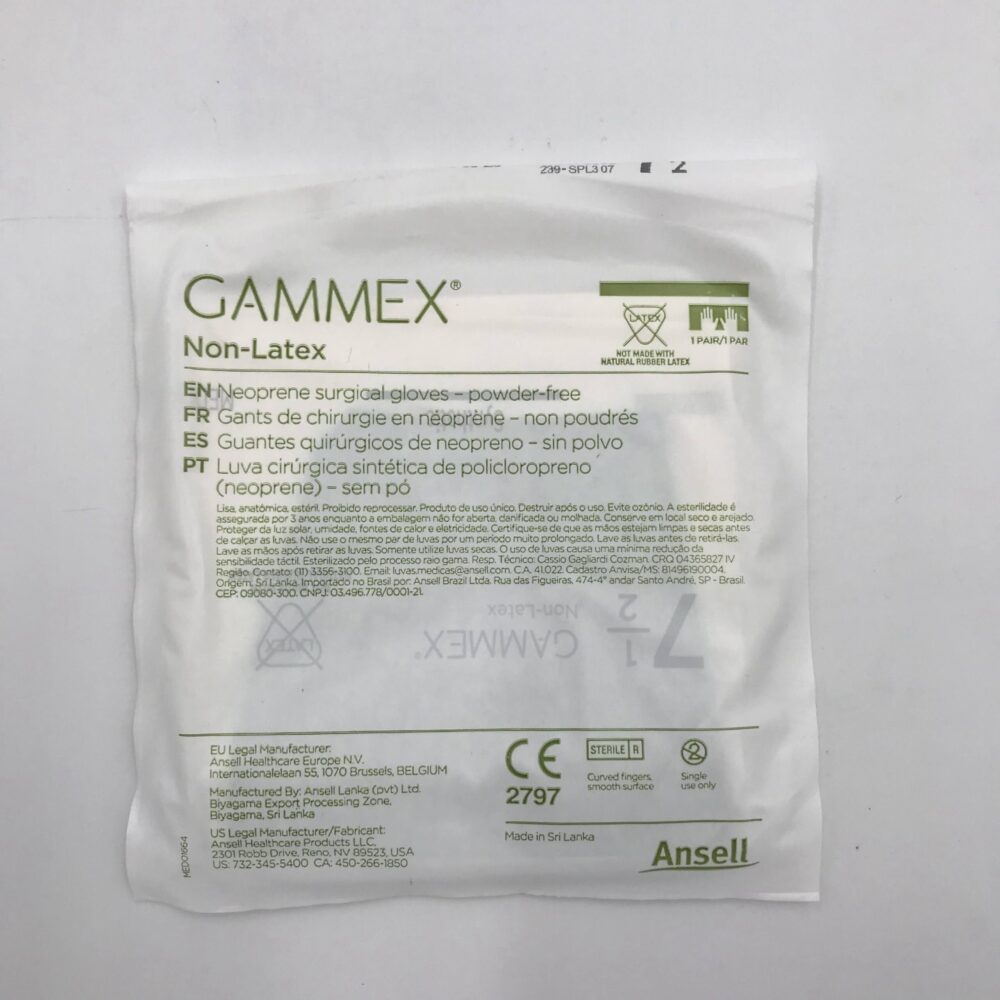 ANSELL 8515 Gammex Neoprene Surgical Gloves PowderFree, NonLatex, 7 1/2 (10/Lot) GB TECH USA