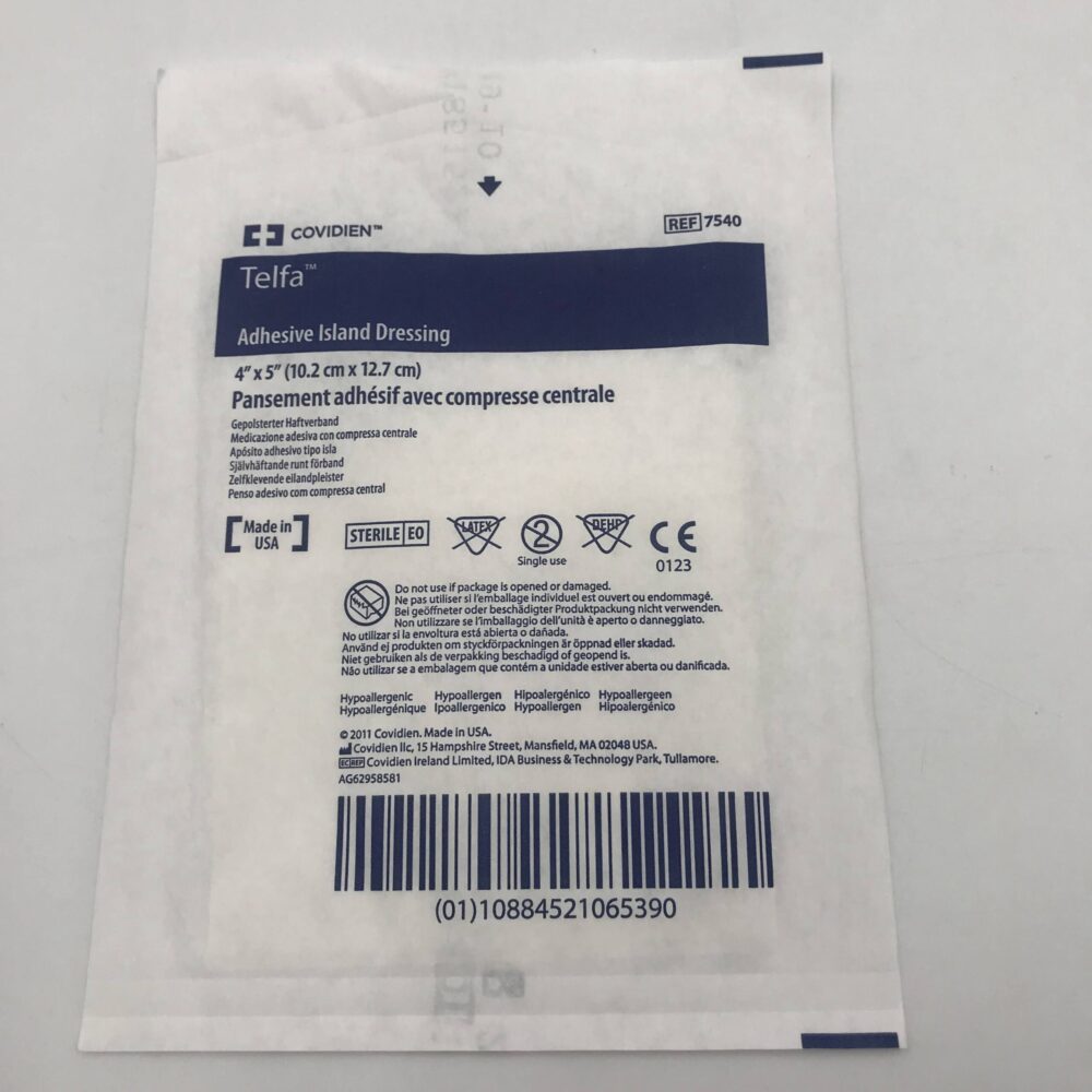 Covidien 7540 Telfa Adhesive Island Dressing 4″ x 5″ (X) GB TECH USA