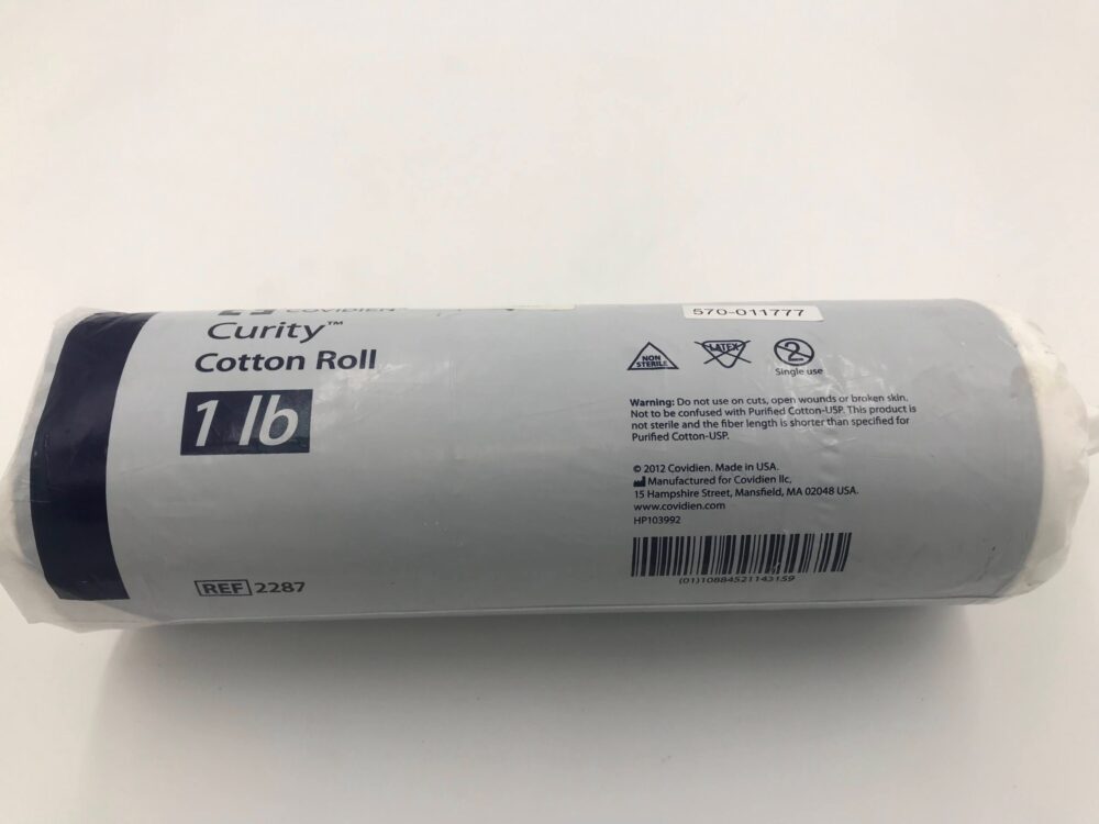 COVIDIEN 2287 Curity Cotton Roll 1lb - GB TECH USA