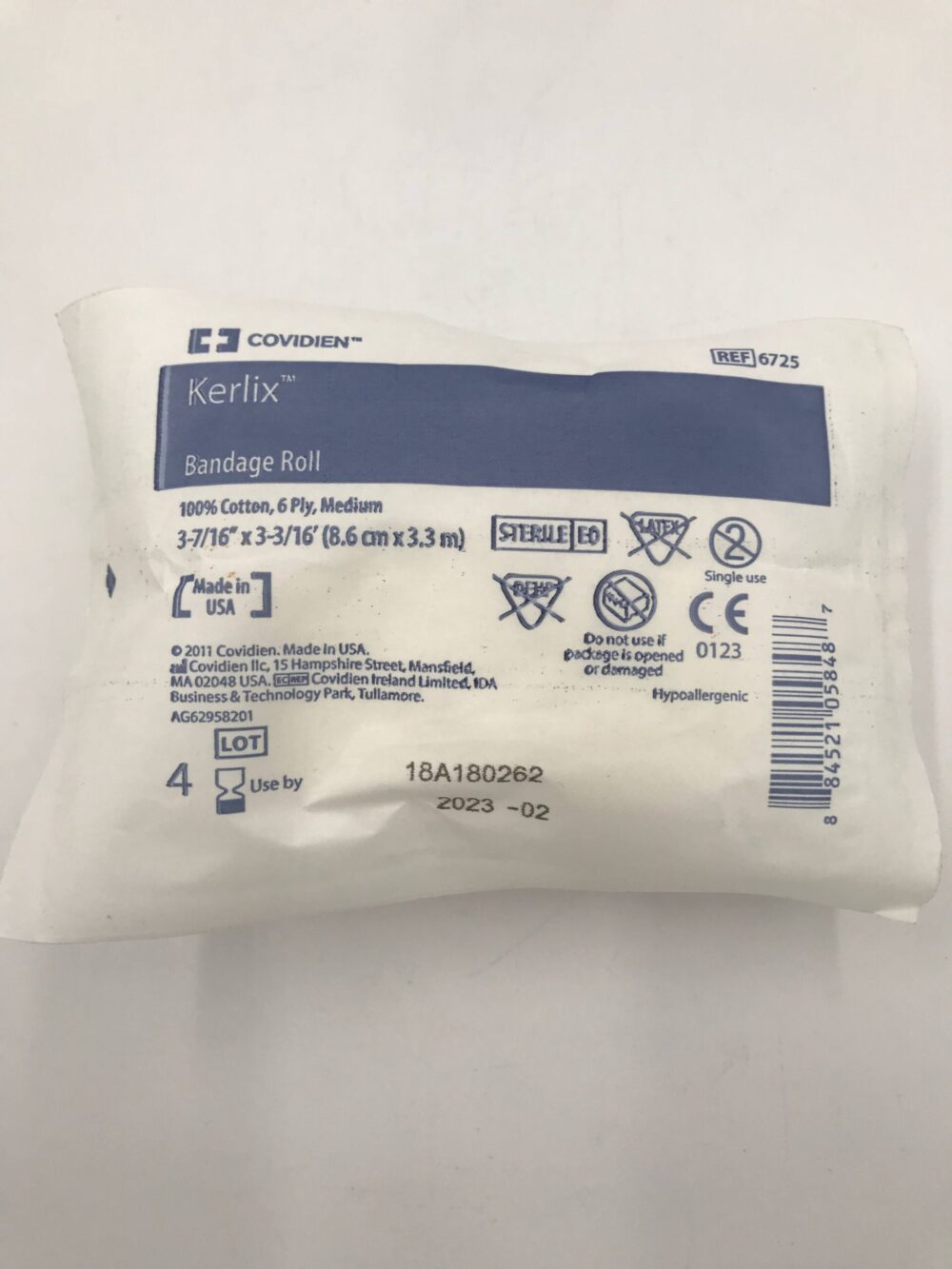 COVIDIEN 6725 Kerlix Bandage Roll 100 Cotton, 6Ply, Med 37/16″x33/16