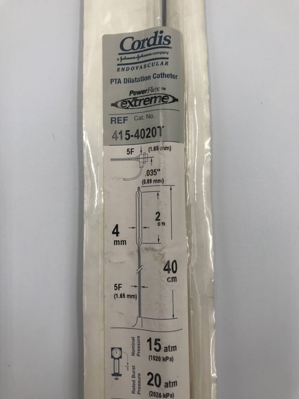 Cordis 4154020T PowerFlex Extreme Endovascular PTA Dilatation Catheter