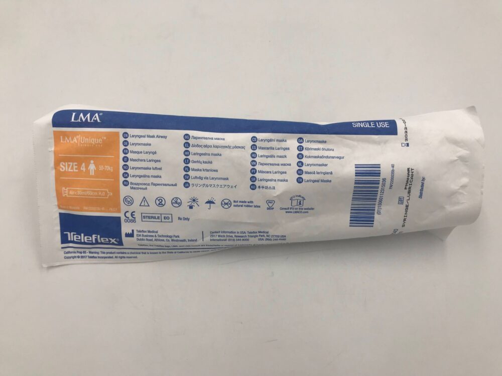 TELEFLEX 128040 LMA Unique Single Use Laryngeal Mask Airway (X) GB
