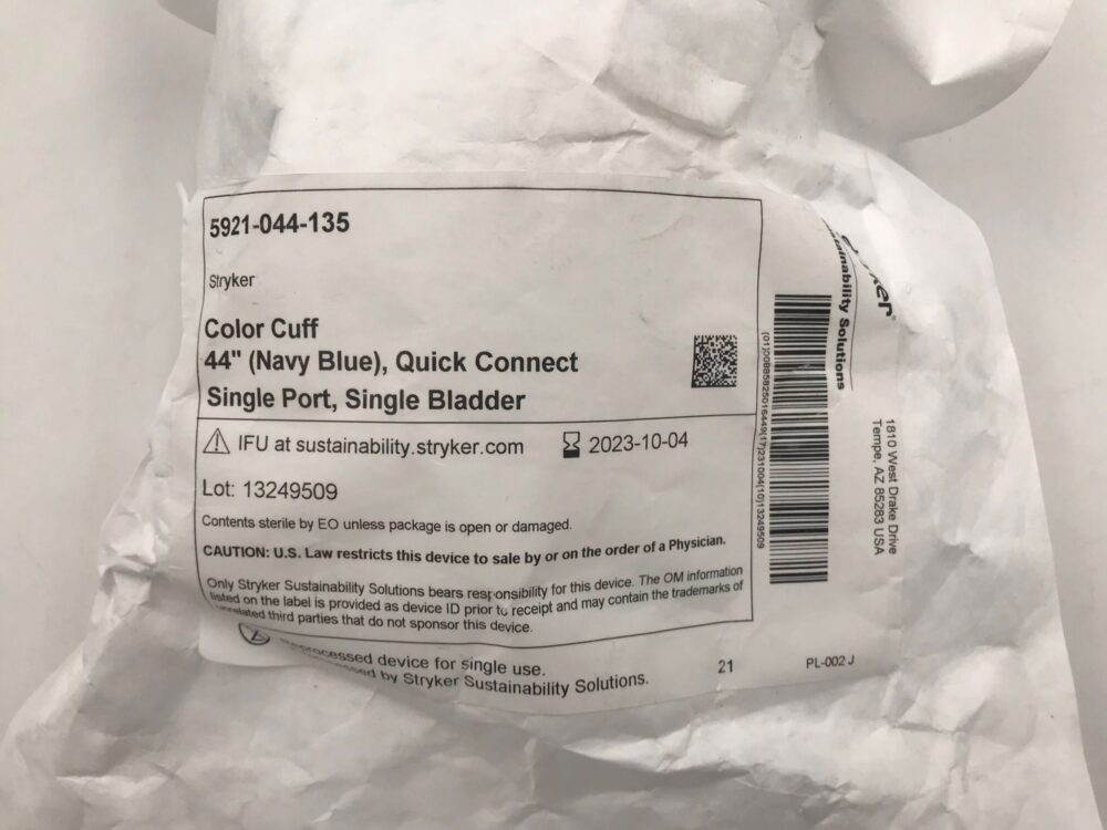 STRYKER 5921044135 Color Cuff Disp Tourniquet Cuff 44in x 4in