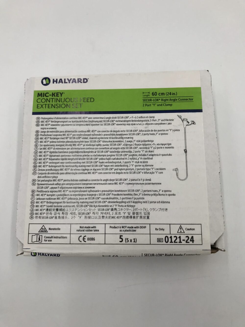 Halyard 012124 MicKey Continuous Feed Extension Set 60cm (X) GB