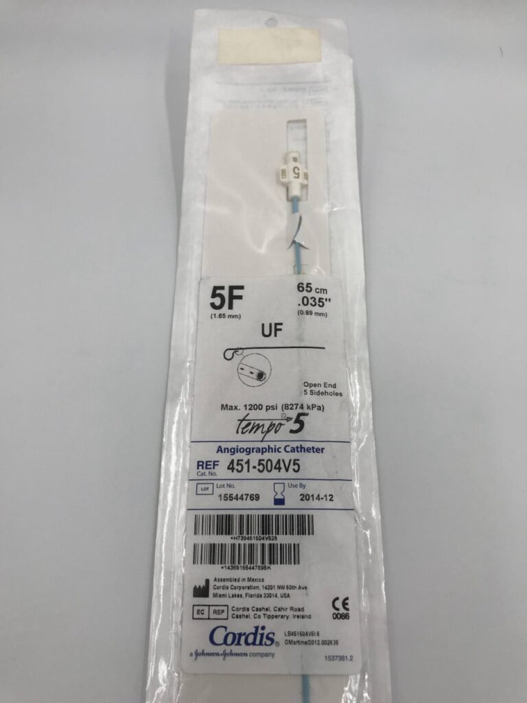 CORDIS 451504V5 Tempo5 Angiographic Catheter UF 5F 65cm (X) GB TECH USA