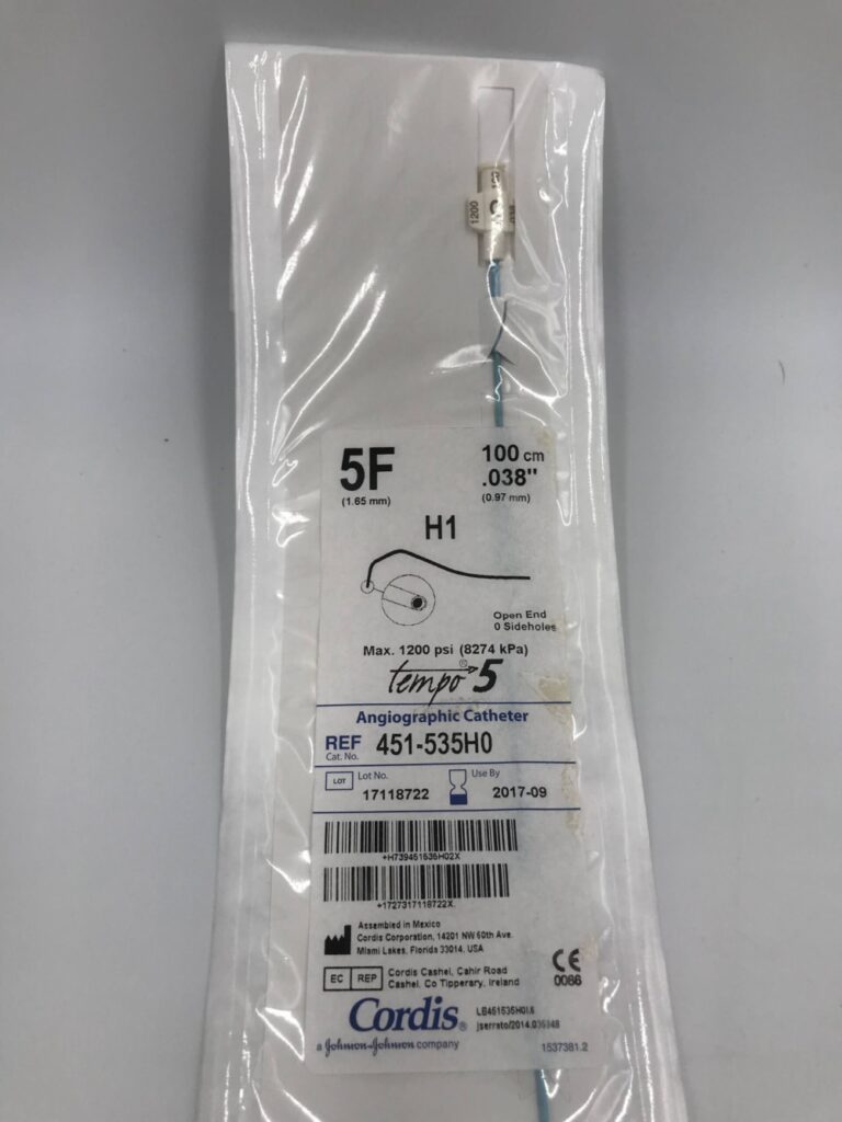 CORDIS 451535H0 Tempo5 Angiographic Catheter H1 5F 100cm (X) GB TECH USA