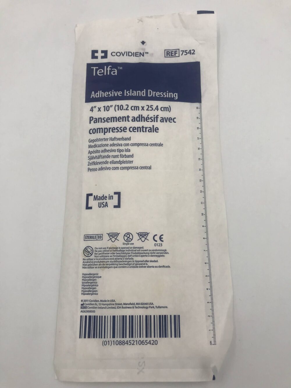 Covidien 7542 Adhesive Island Dressing 4″ x 10″ (X) GB TECH USA