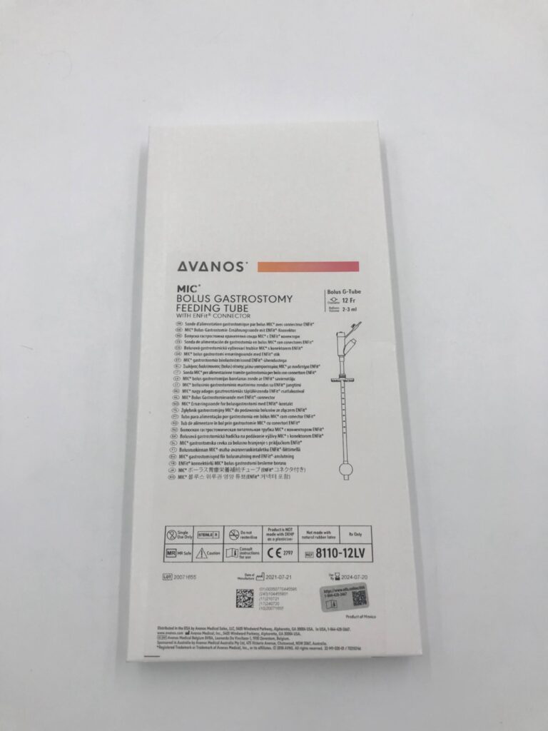 Avanos 811012LV MIC* Bolus Gastrostomy Feeding Tube with ENFit