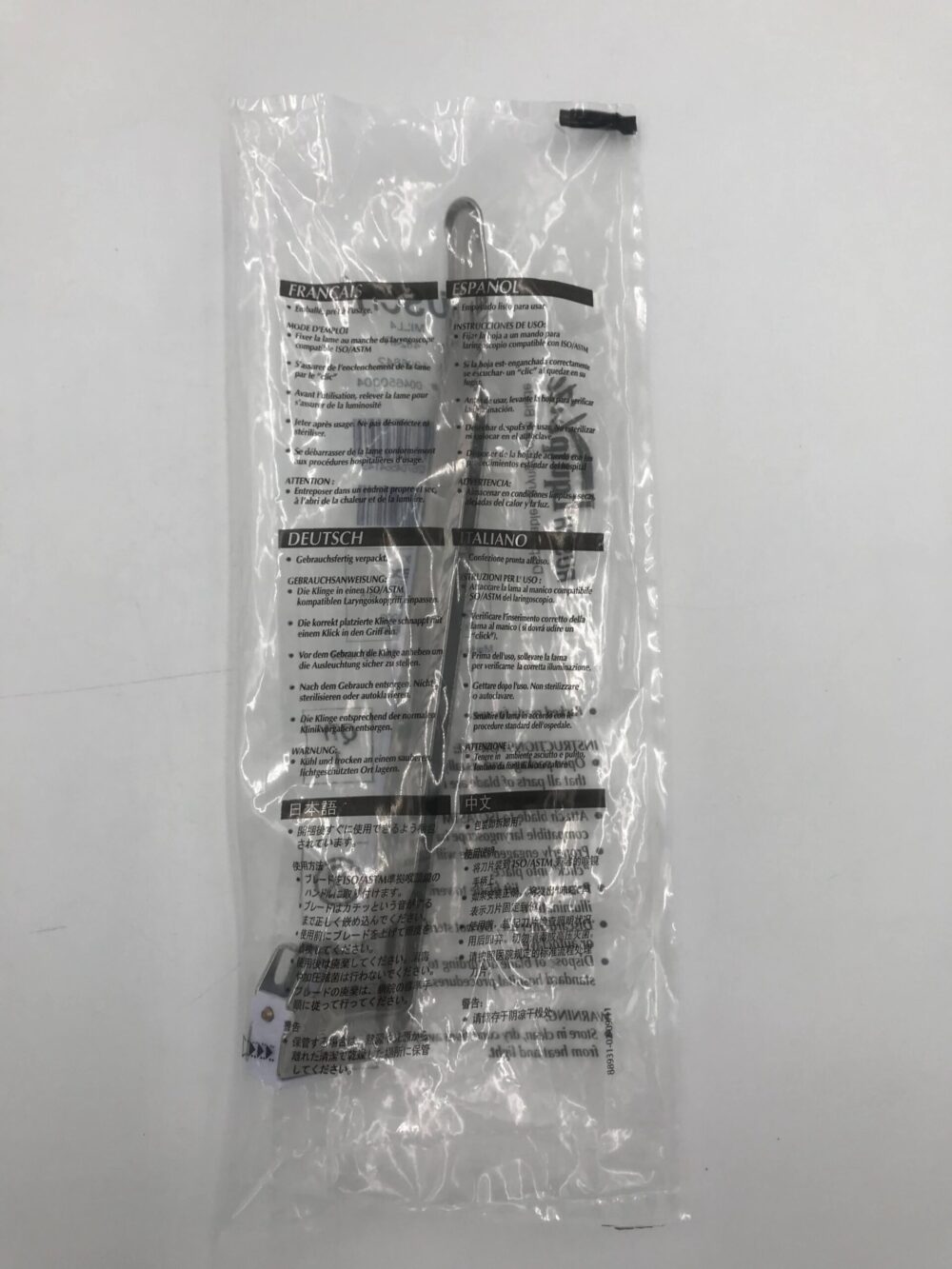 TELEFLEX 4824R Rusch EquipLite Disposable Laryngoscope Blade, MILL4