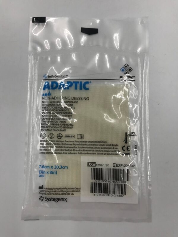 SYSTAGENIX 2015 Adaptic Non-Adhering Dressing 7.6cm x 20.3cm (X) - GB ...