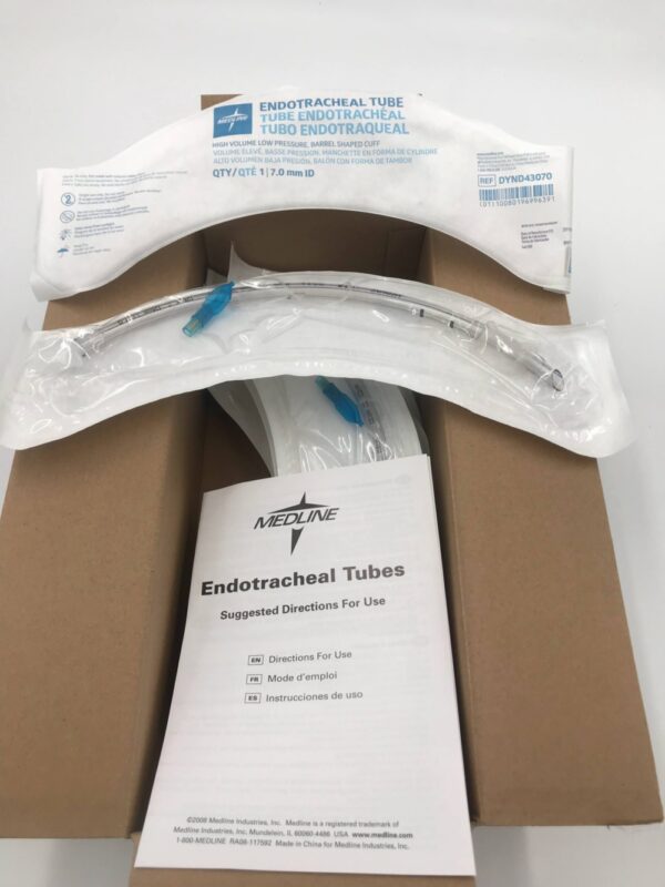 Medline DYND43070 Endotracheal tube 7.0mm ID (10/Box) GB TECH USA