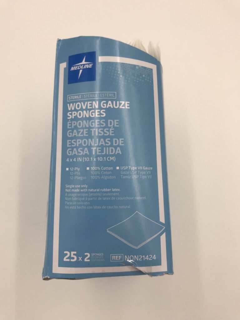 Medline NON21424 Woven Gauze Sponges 4 x 4in 12Ply 100 Cotton USP