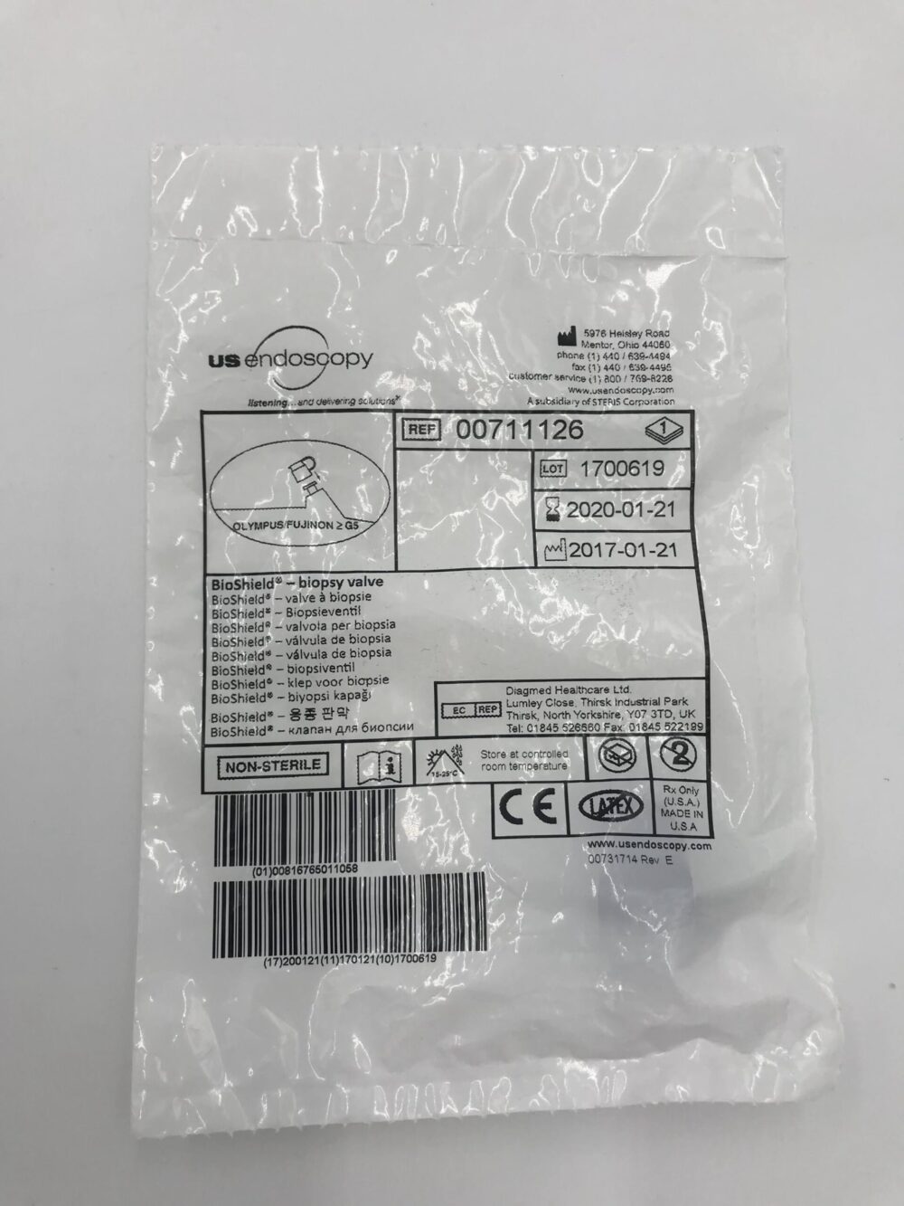 US ENDOSCOPY 00711126 BioShield Biopsy Valve (X) GB TECH USA