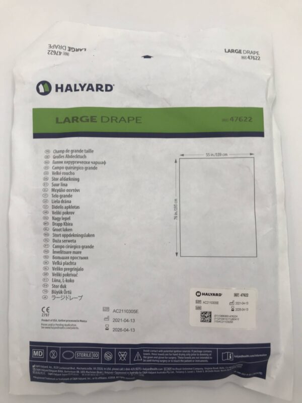 HALYARD 47622 Large Drape 55in x 76in GB TECH USA