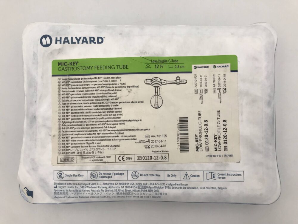 HALYARD 0120-12-0.8 Mic-Key Gastrostomy Feeding Tube 12Fr (X) - GB