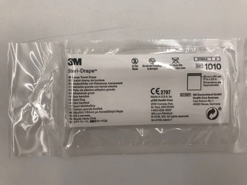 3M 1010 SteriDrape Large Towel Drape 45cm x 60cm x 17in x 23in (10/Box