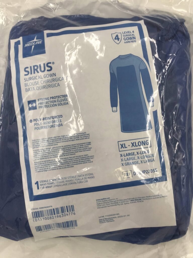 MEDLINE DYNJP2205S Sirus Surgical Gown Level 4, XLXLong GB TECH USA
