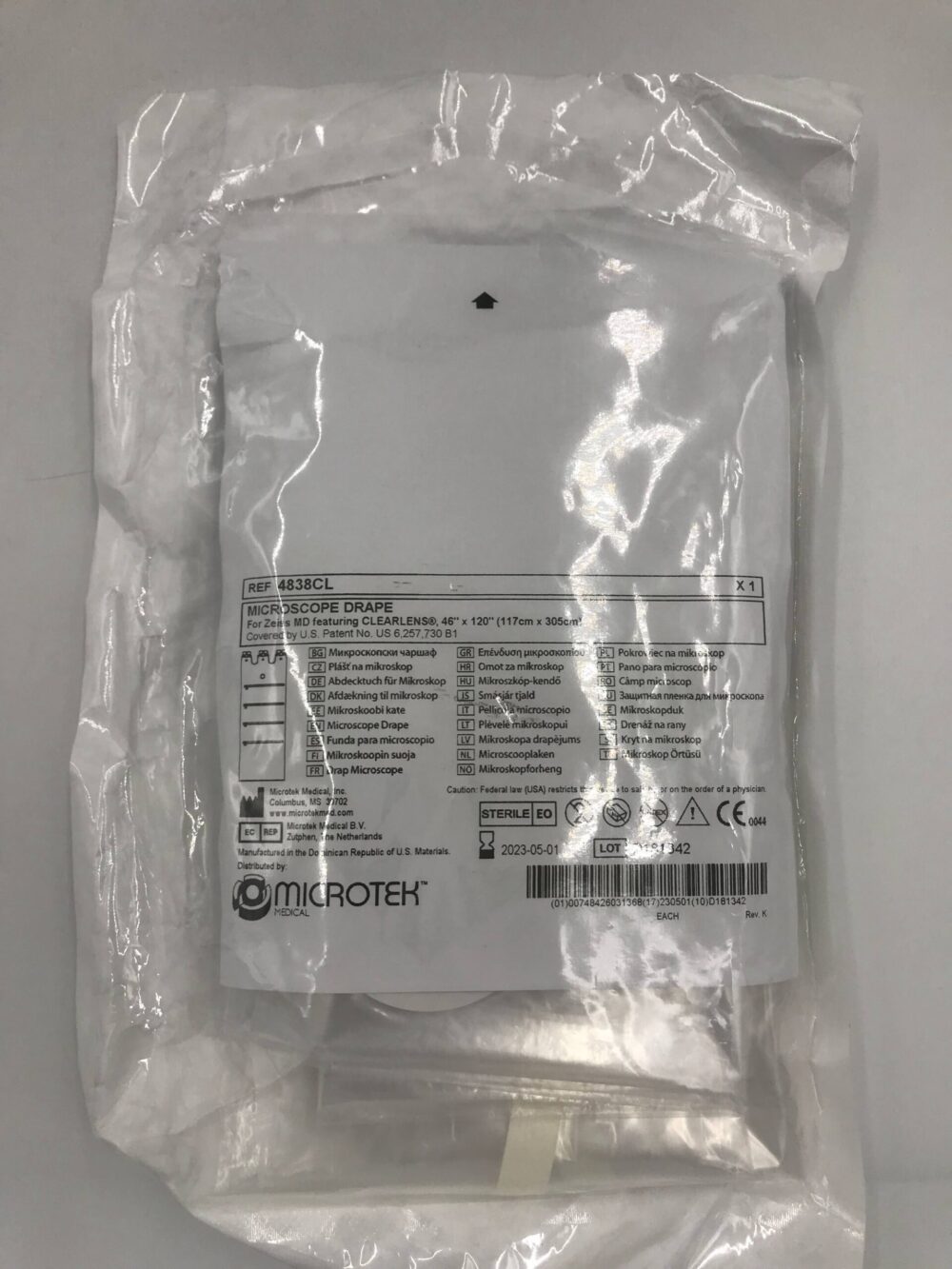 MICROTEK 4838CL Microscope Drape 46in x 120in (X) GB TECH USA