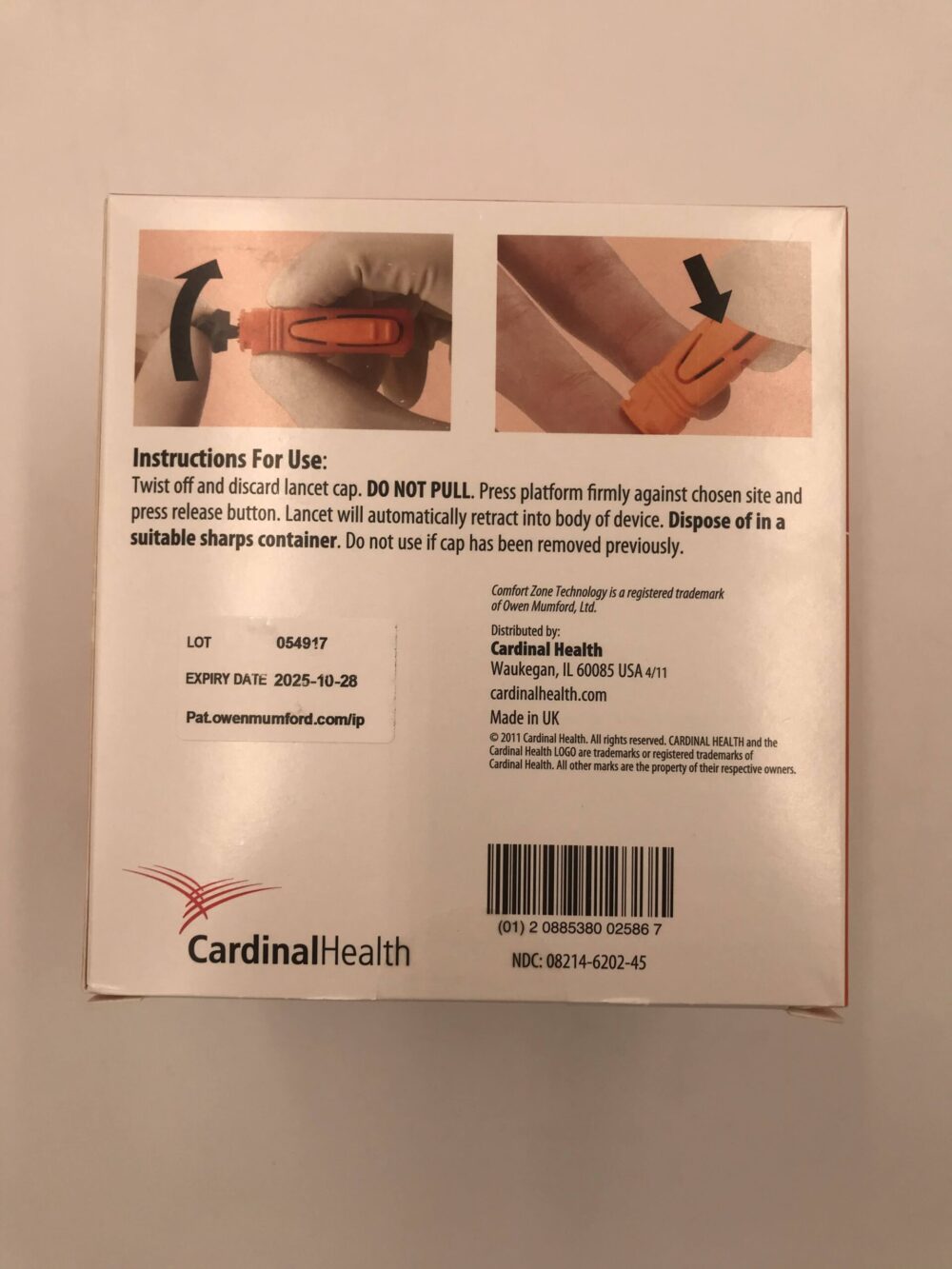 CARDINAL HEALTH SLHF200 Safety Lancets High Flow 21G x 2mm (200/Box