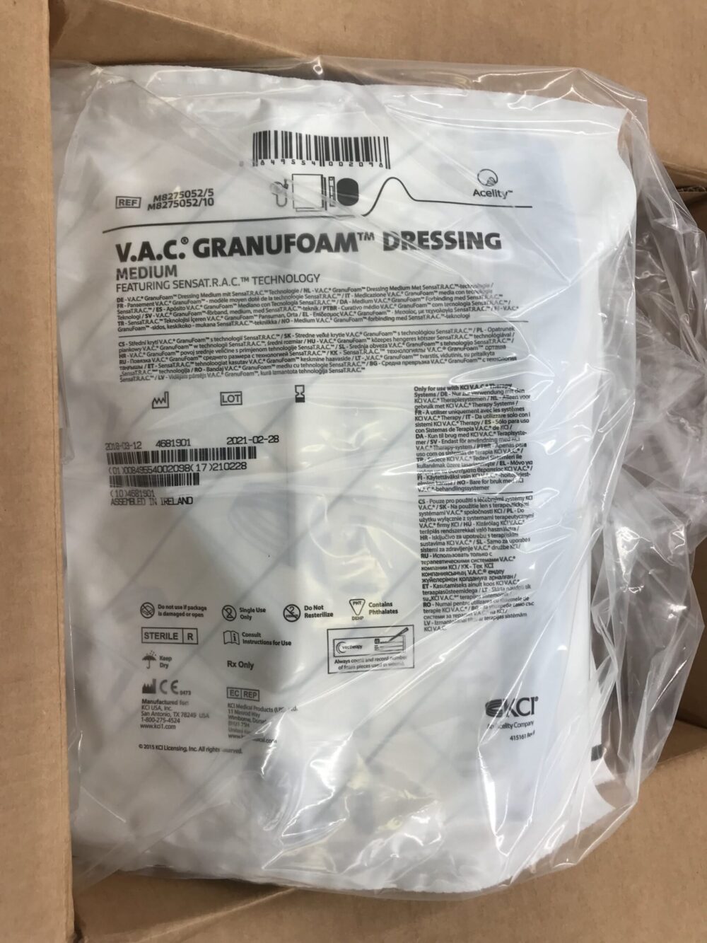 KCI M8275052/10 V.A.C. GranuFoam Dressing Medium (10/Box) (X) GB TECH USA