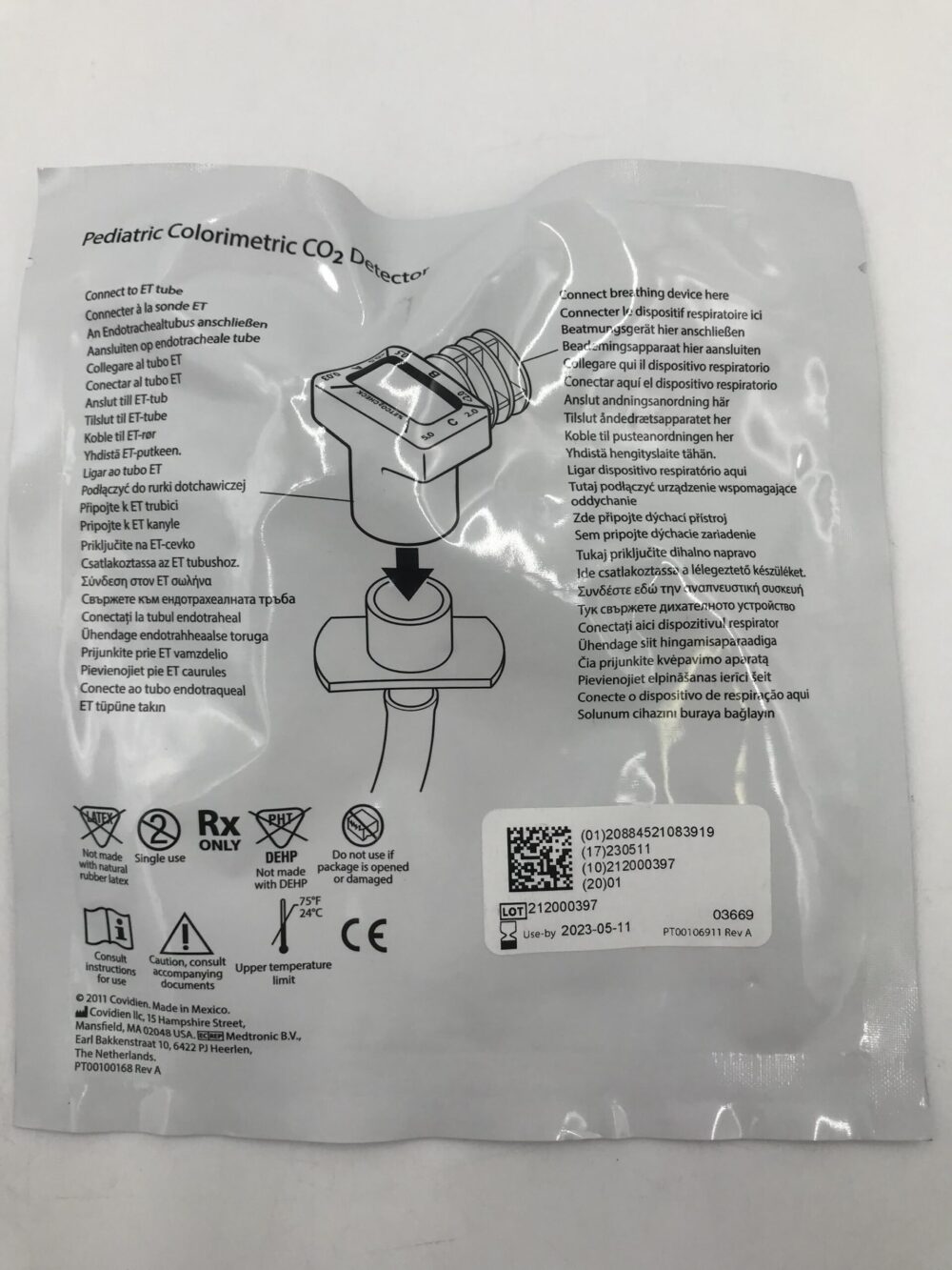 Covidien PEDICAP Nellcor Adult Pediatric Colorimetric CO2 Detector 1Kg