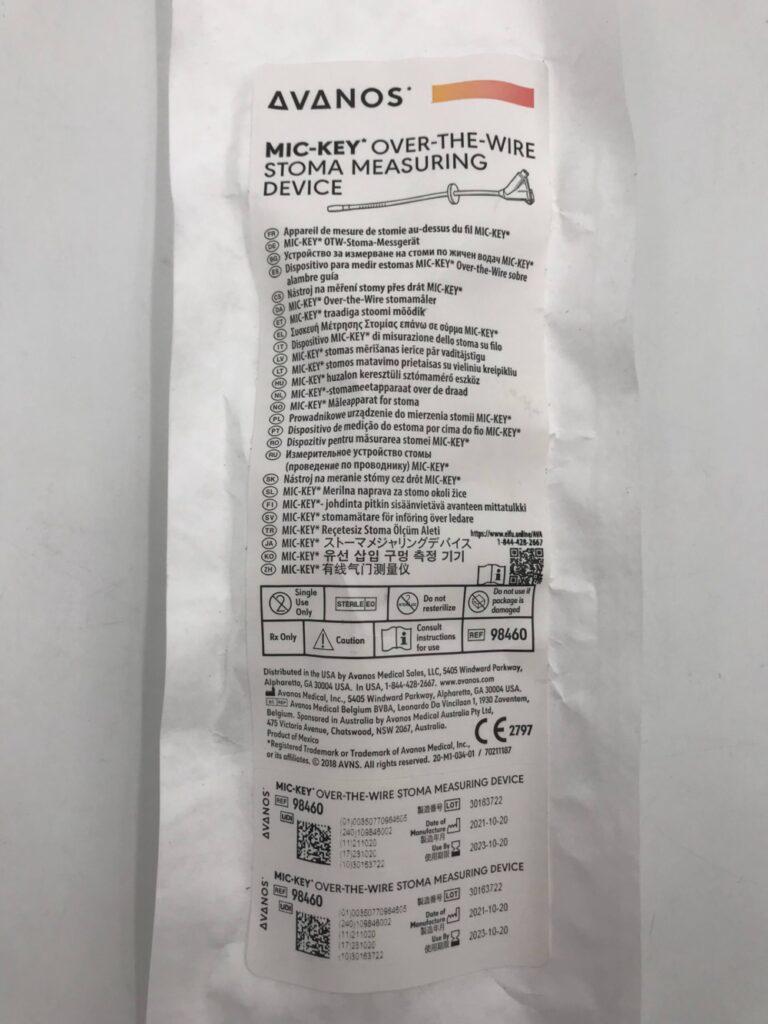 AVANOS 98460 MicKey OverTheWire Stoma Measuring Device GB TECH USA